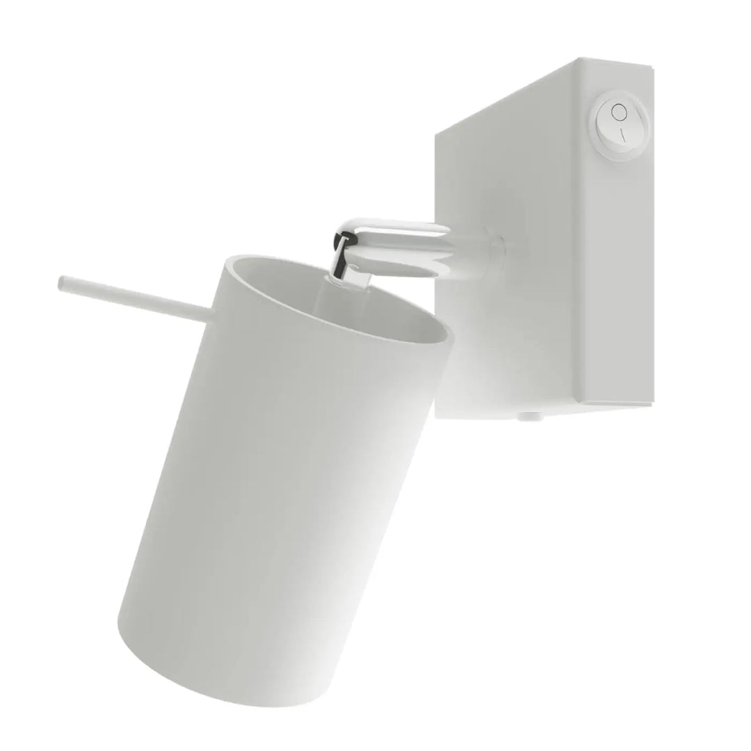 Applique murale ring blanche avec bras mobile et contrôle intégré pour totale liberté daménagement