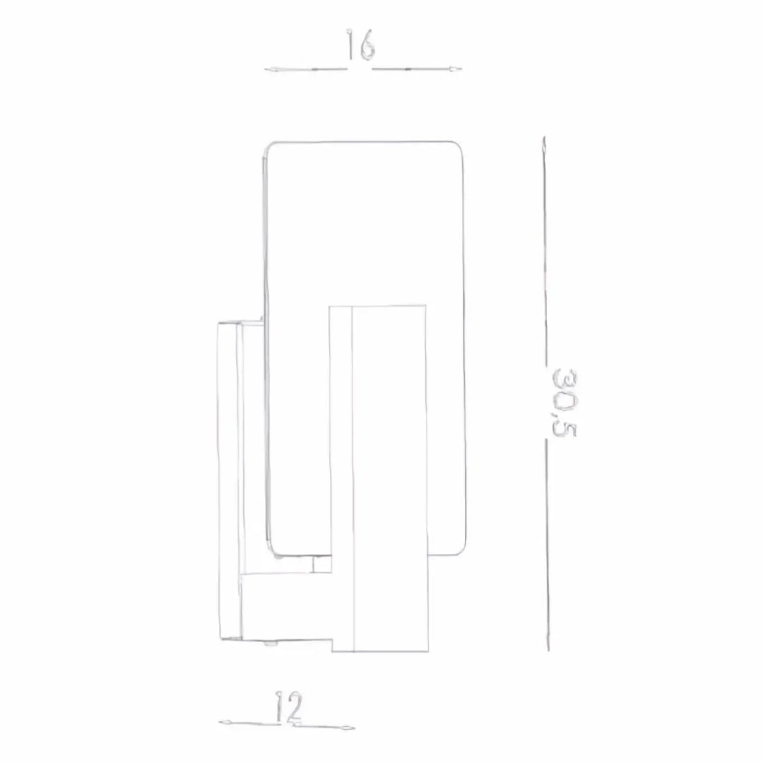 Applique murale lapo en bois naturel avec ampoule e14 design minimaliste rectangulaire et lignes épurées