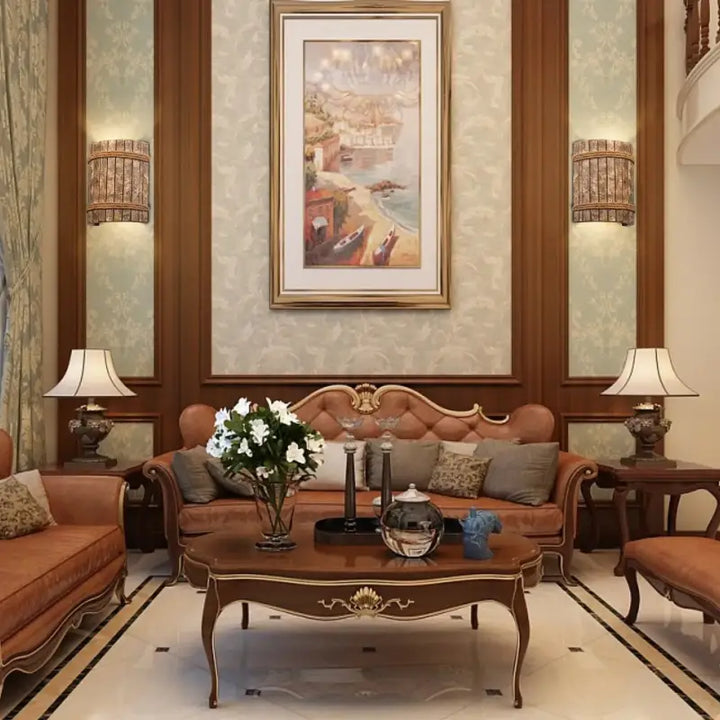 Applique murale style bohème en fibres naturelles rotin tressé