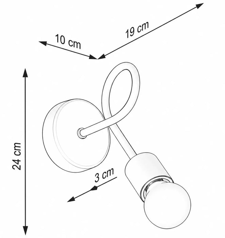 Applique murale blanche en bras dacier avec bras courbé et ampoule sphérique pour un lumineux chaleureux