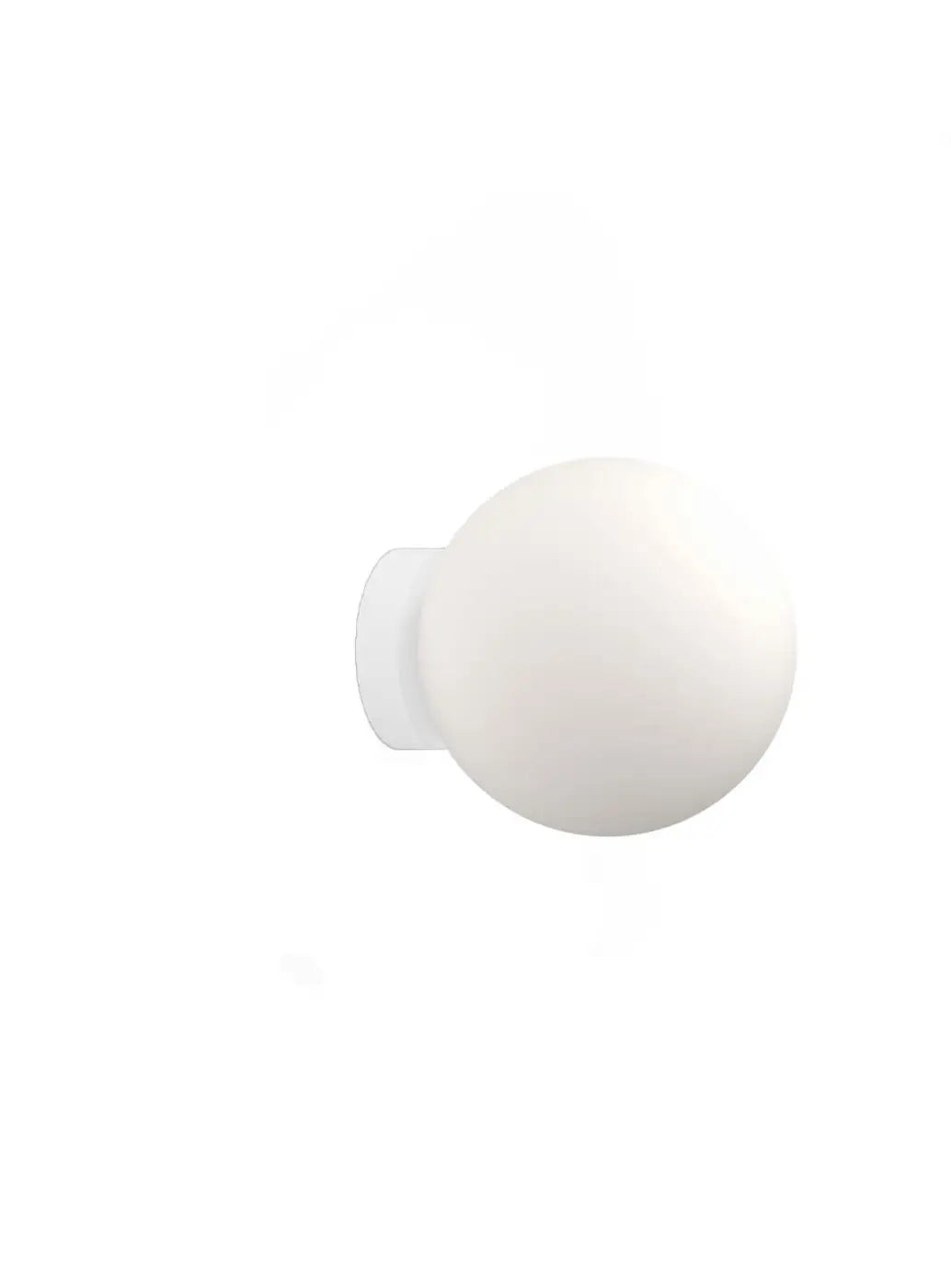 Applique Bola Sphere à rosace blanche, globe en verre opale de 25,5 cm