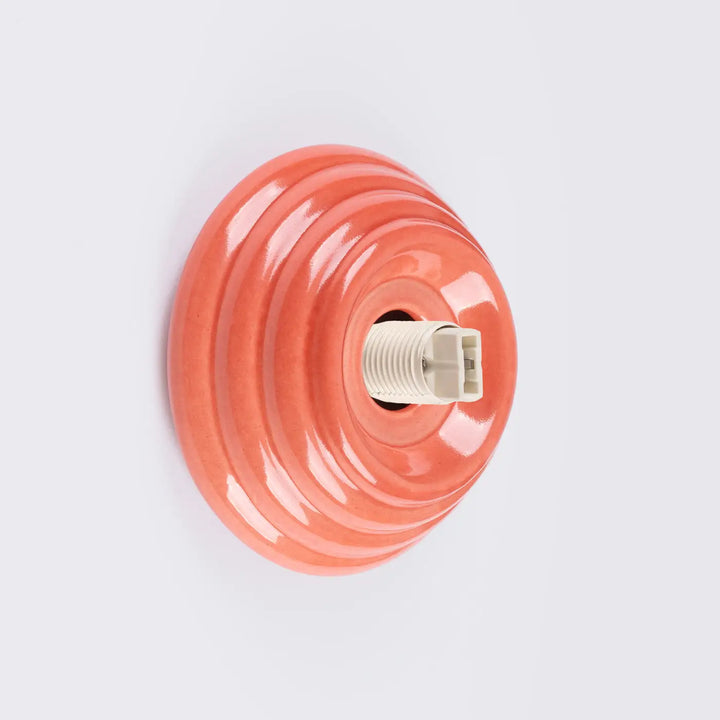 Applique murale lampe zori en céramique corail avec socket beige et qualités esthétiques pour belle décoration