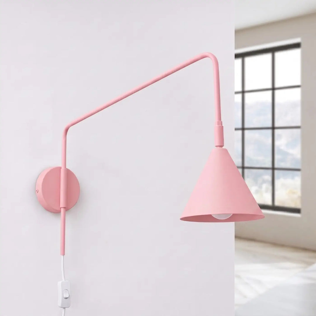 Applique Murale rose éteinte, vue rapprochée