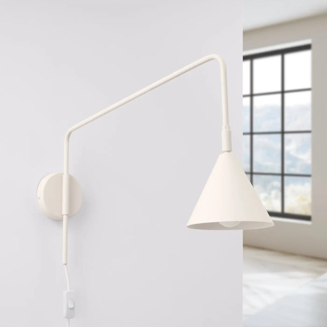 Applique Murale beige éteinte, vue rapprochée