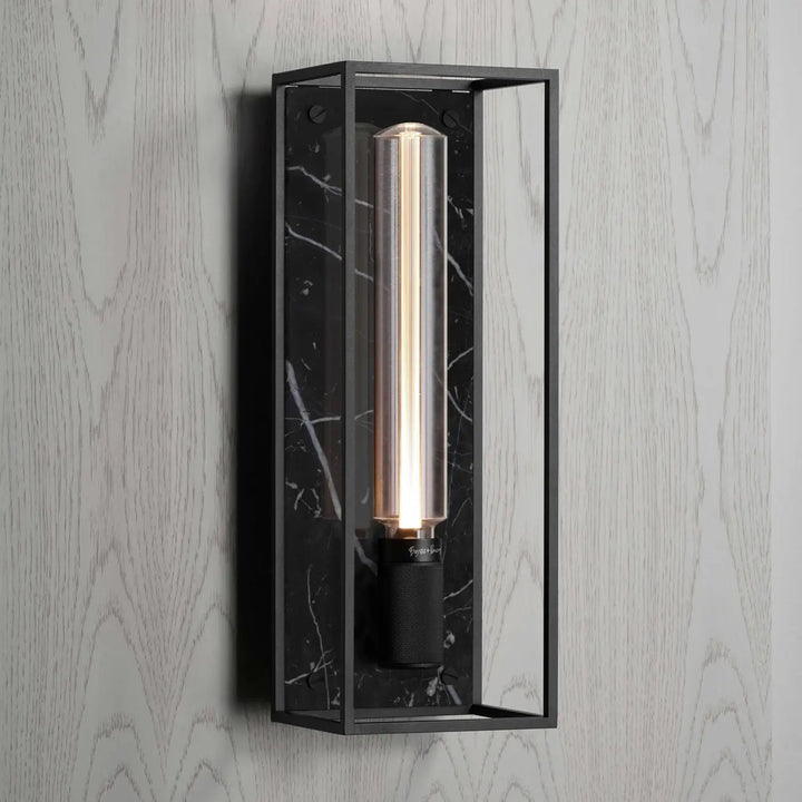 Applique murale Caged Large en marbre noir #couleur_noir