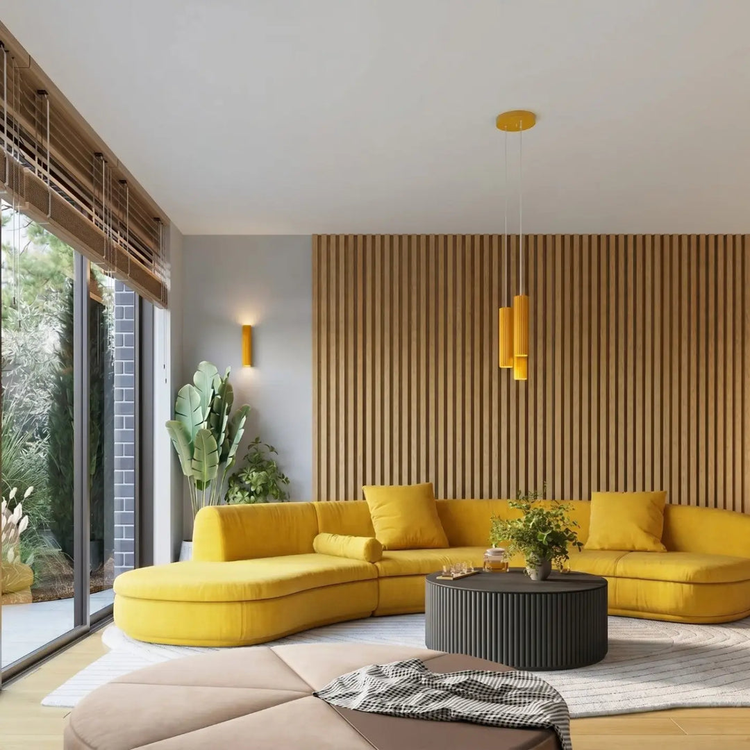 Applique Murale jaune dans un intérieur contemporain