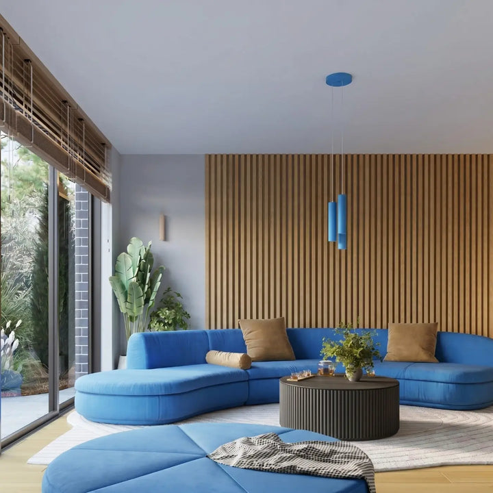 Applique Murale bleu clair dans un intérieur contemporain