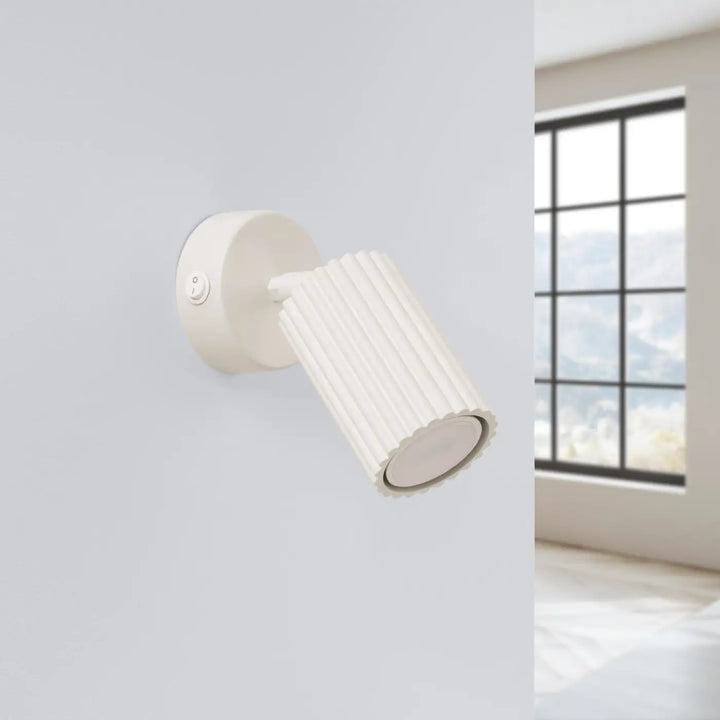 Applique Murale beige éteinte, vue rapprochée
