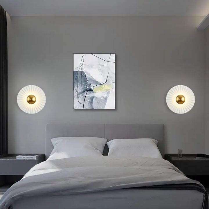 Applique Murale Circulaire en Aluminium et Verre