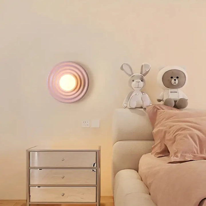 Applique Murale Circulaire En Ondulation De Différentes Couleurs