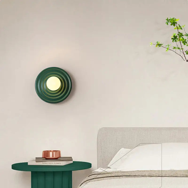 Applique Murale Circulaire En Ondulation De Différentes Couleurs