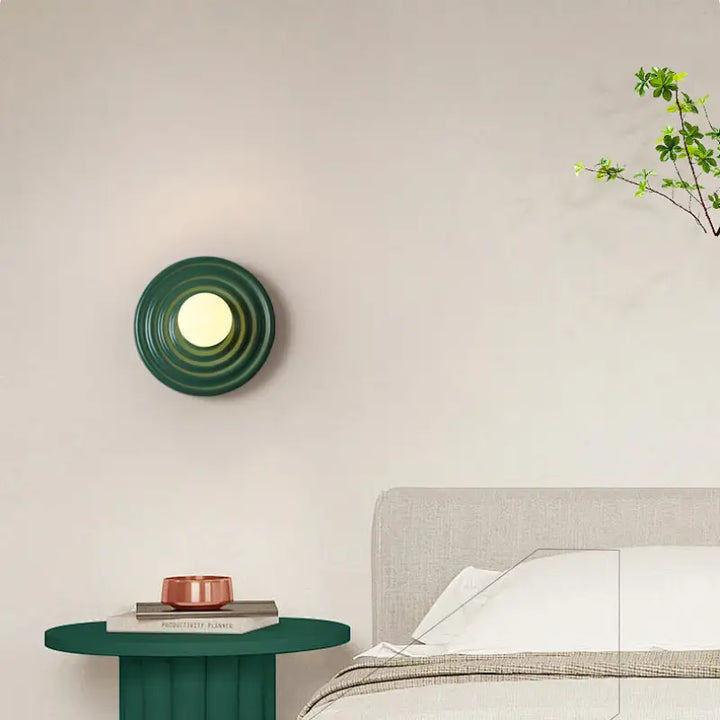 Applique Murale Circulaire En Ondulation De Différentes Couleurs