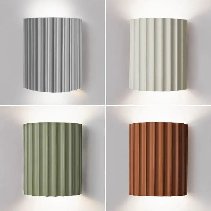 Applique Murale Colorée À L’Effet Cannelé Ambiance Douce