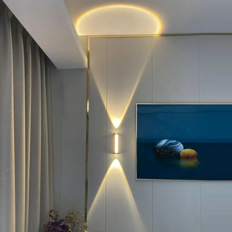 Applique Murale Couloir Led Or Cylindrique