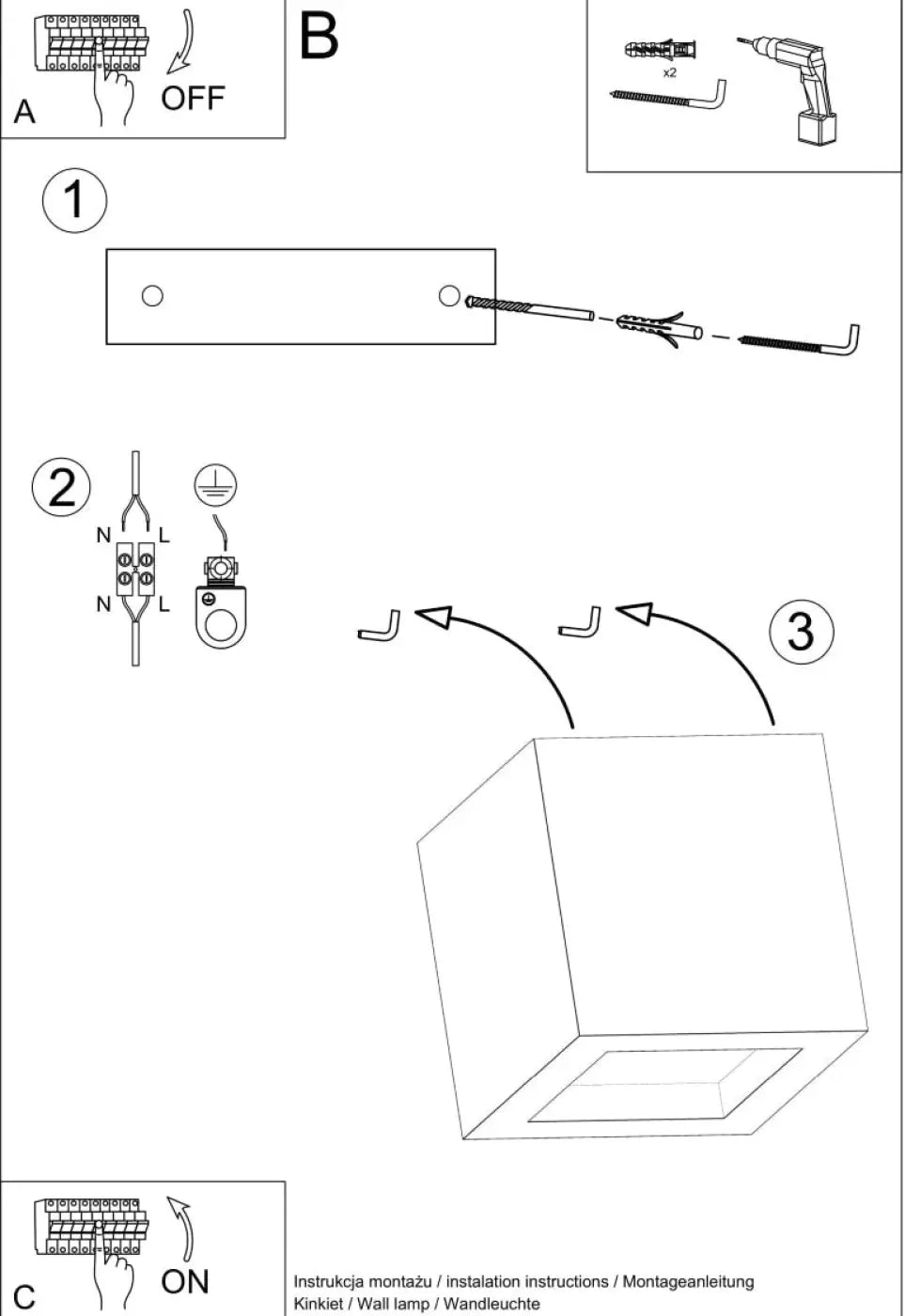 Applique murale leo en béton moderne blanc avec éclairage encastré pour créer une atmosphère harmonieuse