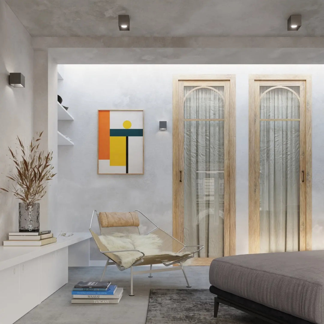 Applique Murale anthracite dans un intérieur contemporain