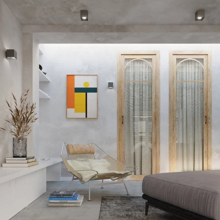 Applique Murale anthracite dans un intérieur contemporain