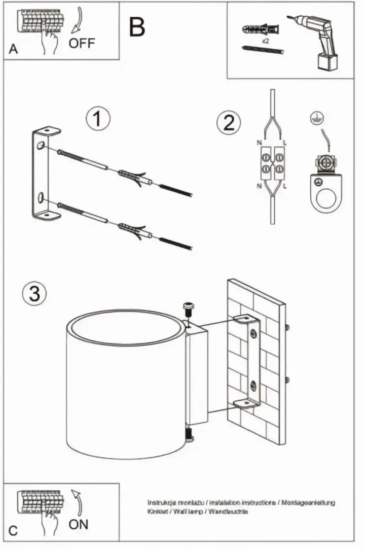Applique murale orbis avec bras ajustable et abat-jour cylindrique en métal argenté, parfaite au-dessus d’un lit