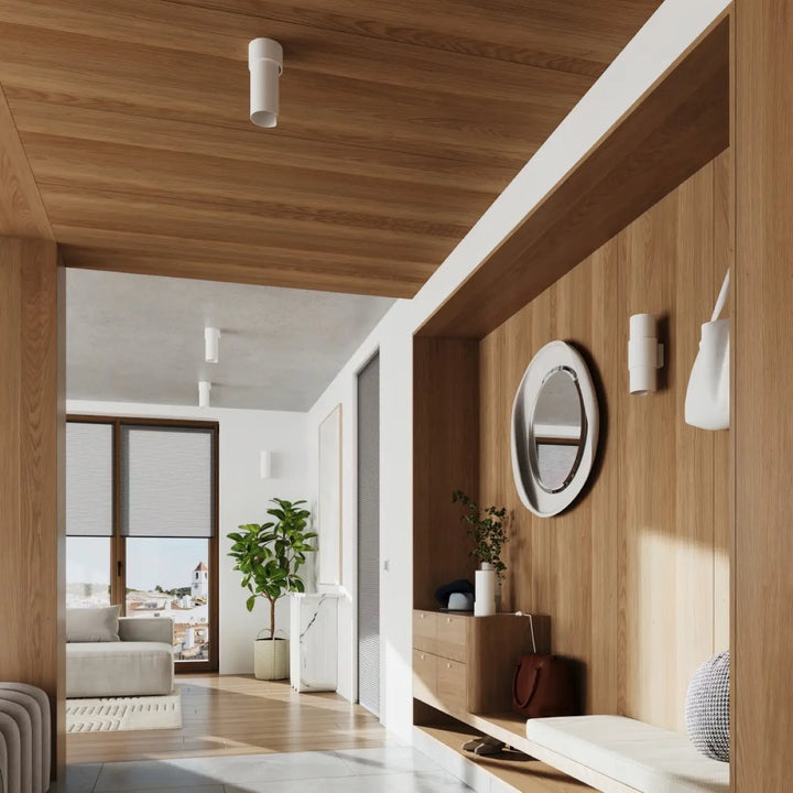 Applique murale flash blanc avec design moderne et lumière à volonté pour un éclairage intérieur minimaliste