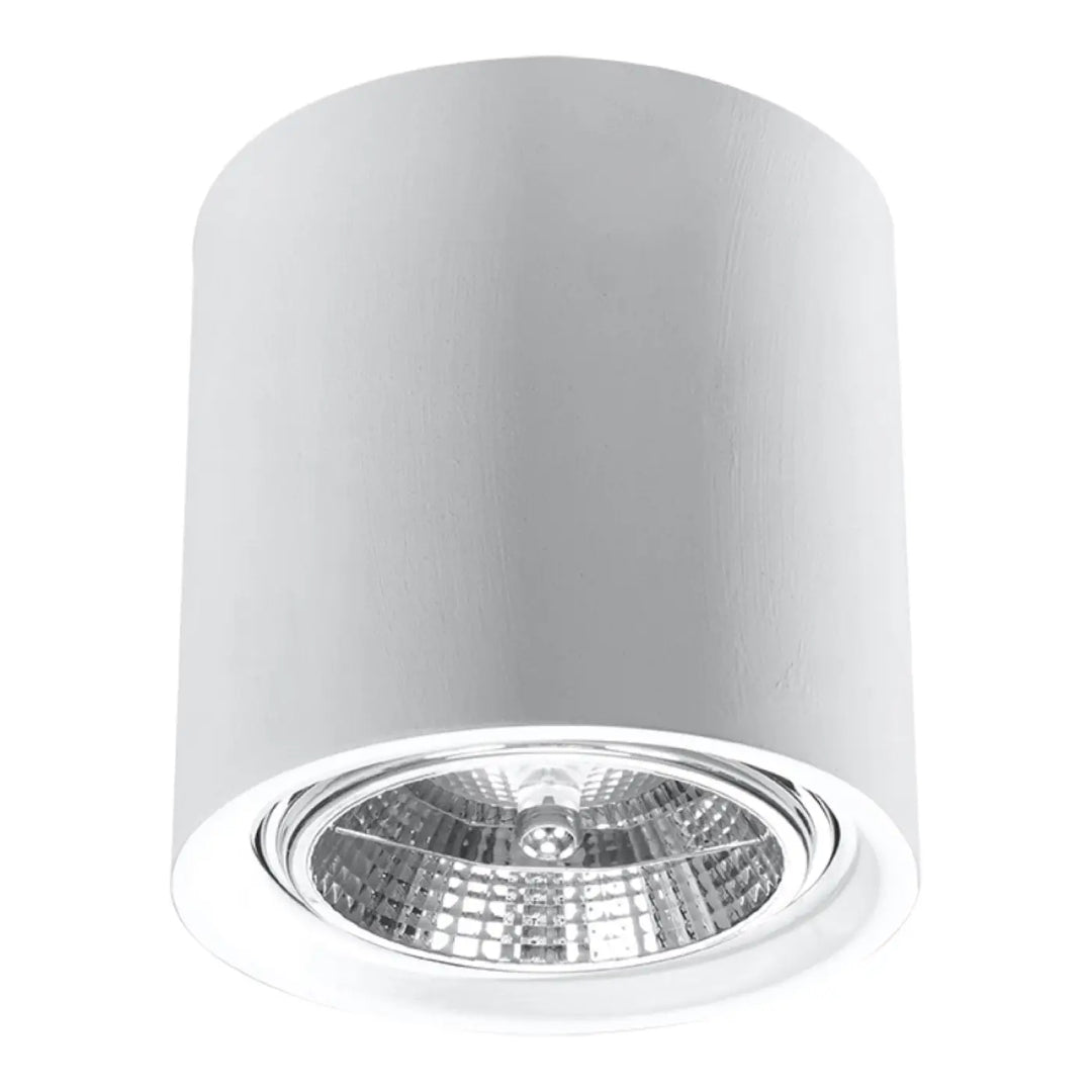 Applique murale plafond kalu en céramique blanche avec logement mat et ampoule led argentée pour une atmosphère unique