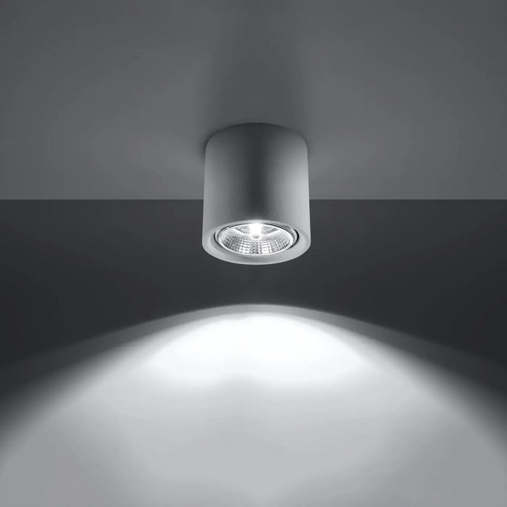 Applique murale plafond kalu en céramique avec lumière blanche vive créant une atmosphère unique moderne et cylindrique