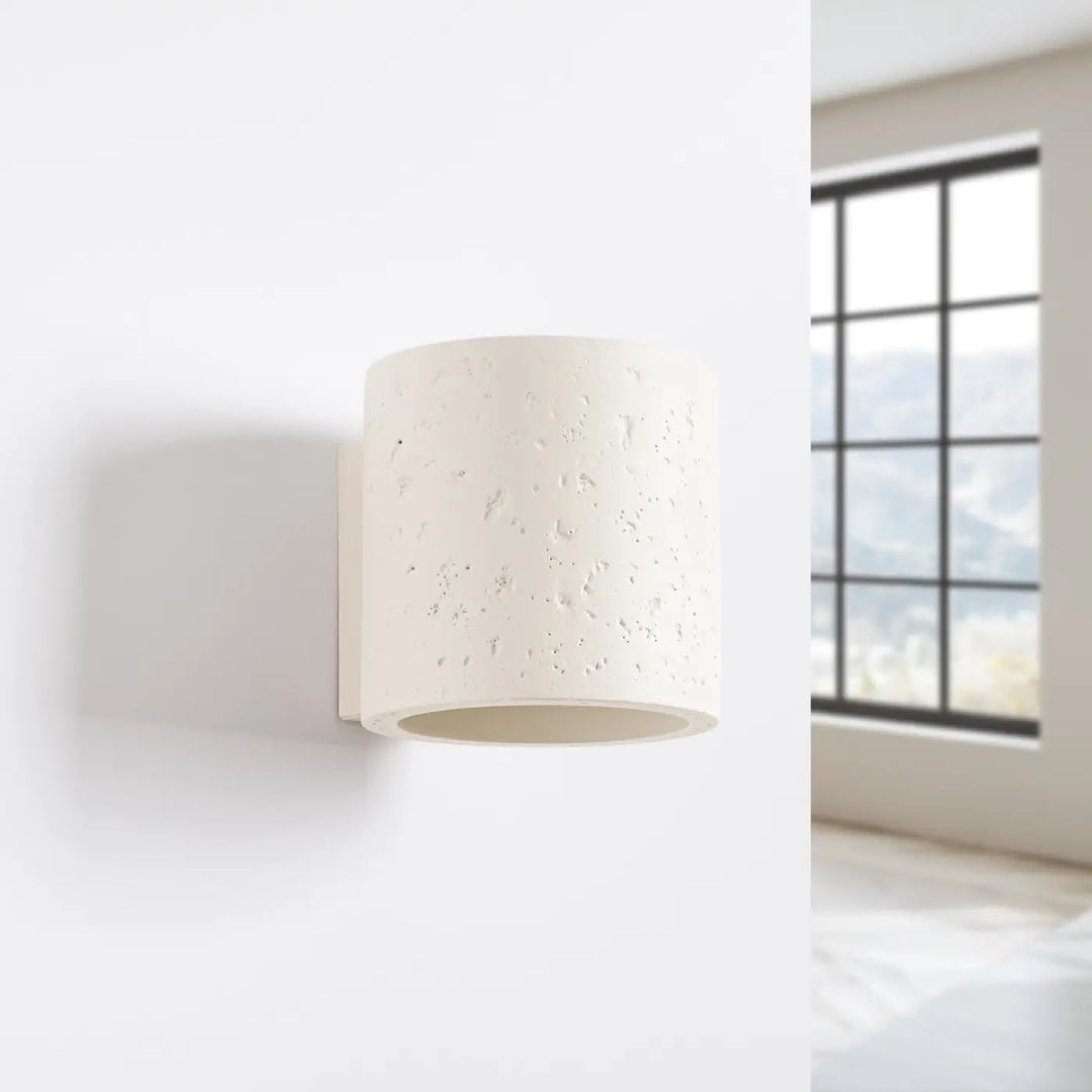 Applique Murale beige éteinte, vue rapprochée