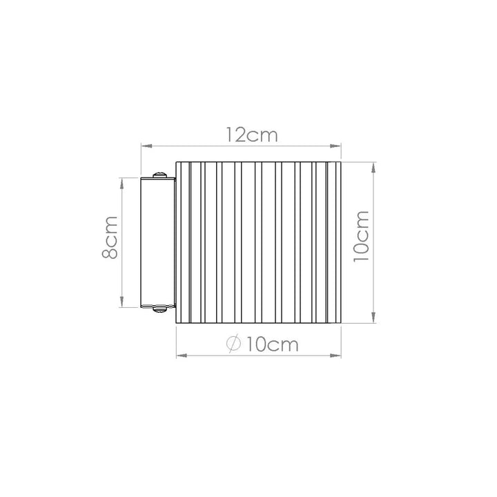 Radiateur cylindrique applique murale aura peach 12cm x 8cm forme unique inspirée avec base circulaire 10cm