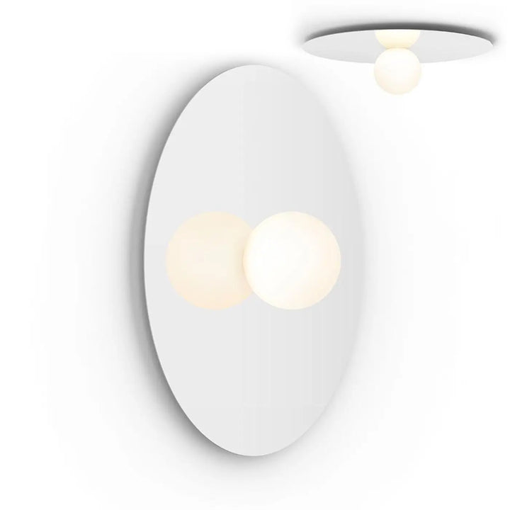 Applique murale Bola Disc blanche, disque de 81 cm