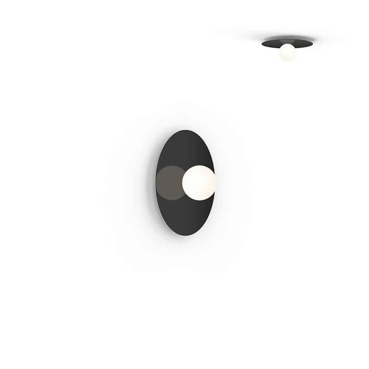 Applique murale Bola Disc noire, disque de 30 cm