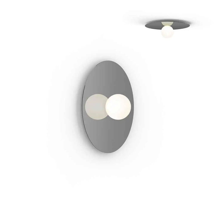 Applique murale Bola Disc grise, disque de 46 cm