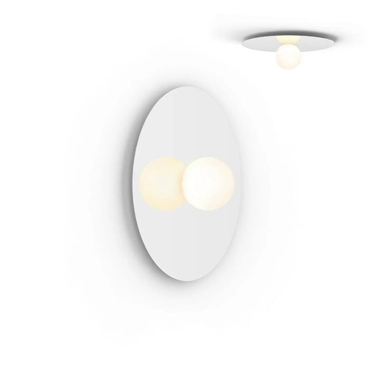 Applique murale Bola Disc blanche, disque de 56 cm