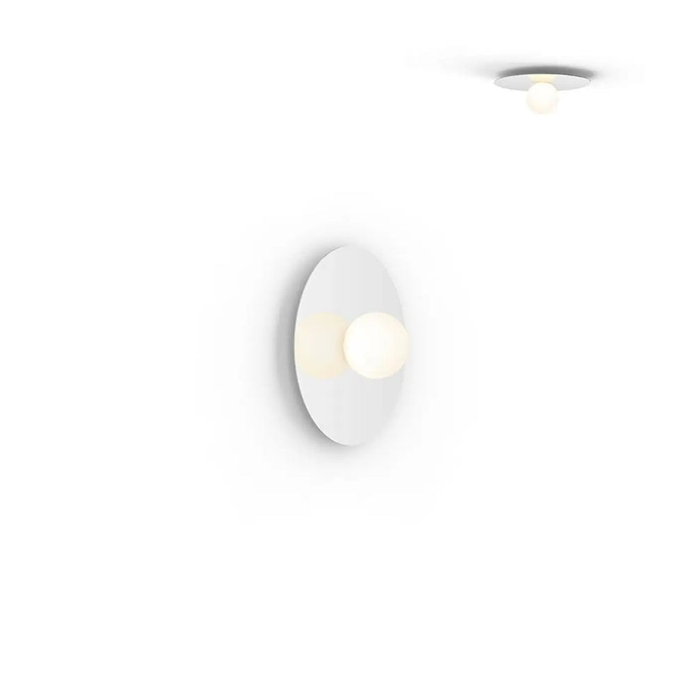 Applique murale Bola Disc blanche, disque de 30 cm