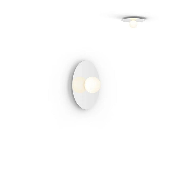Applique murale Bola Disc blanche, disque de 30 cm