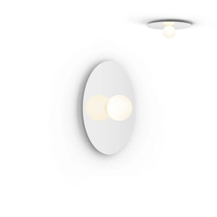 Applique murale Bola Disc blanche, disque de 46 cm