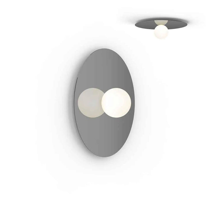 Applique murale Bola Disc grise, disque de 56 cm