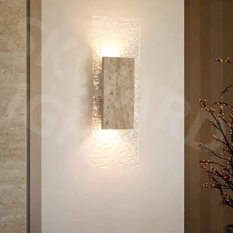 Applique design éclairante dolomite et acrylique élégance