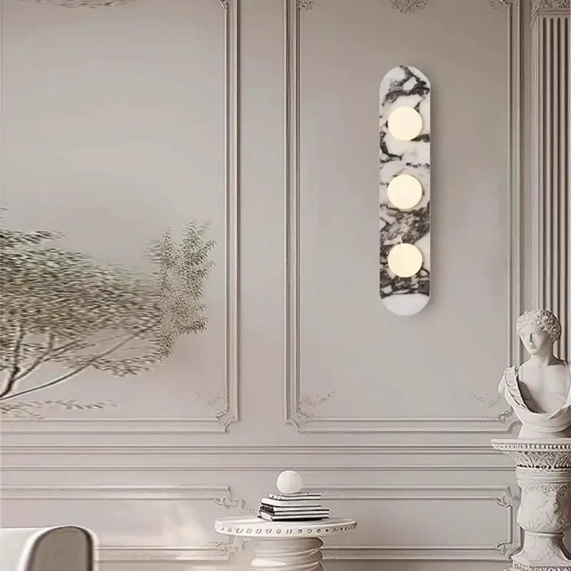 Applique Murale Design En Marbre Avec Éclairage LED Moderne