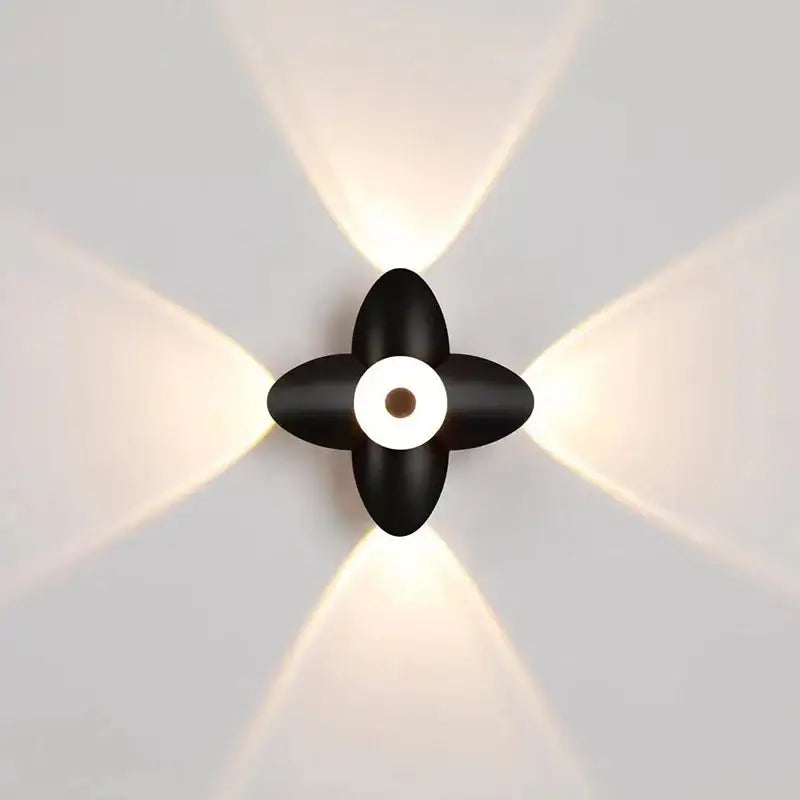 Applique murale design fleur blanche moderne led