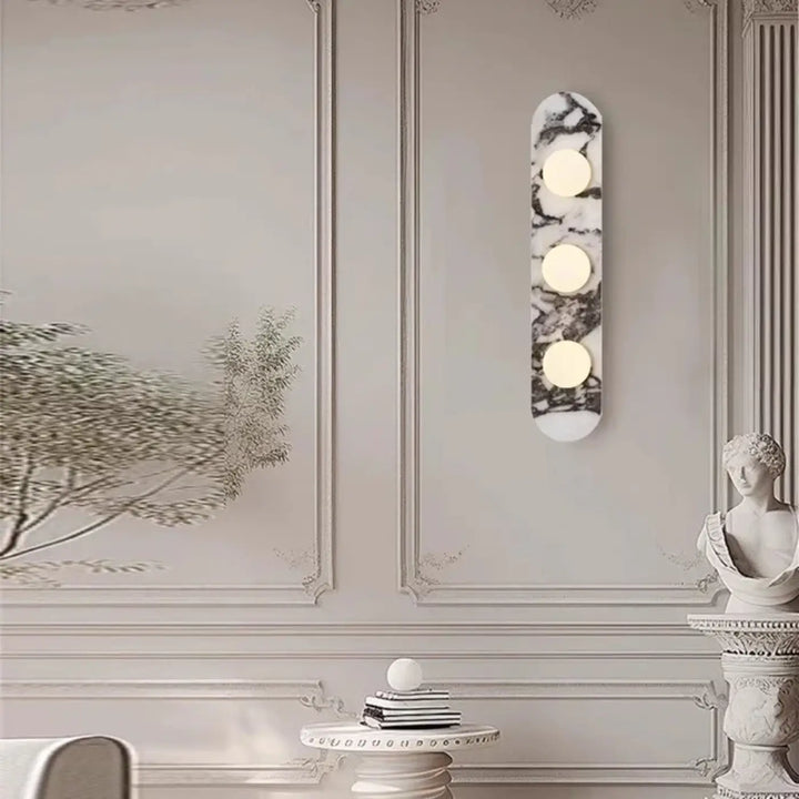 Applique Murale Design En Marbre Avec Éclairage LED Moderne