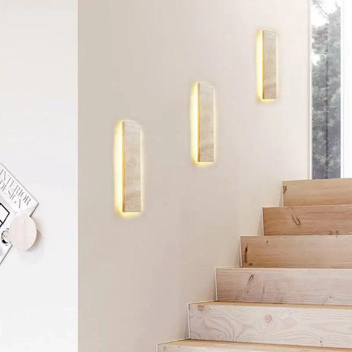 Applique murale design minimaliste en pierre avec éclairage led chic