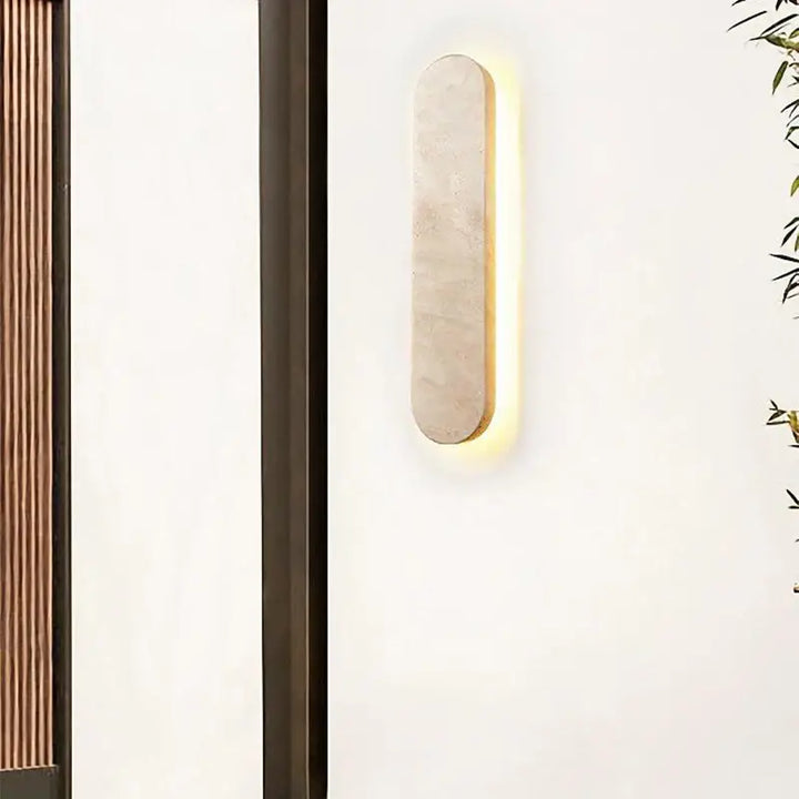 Applique murale design minimaliste en pierre avec éclairage led chic