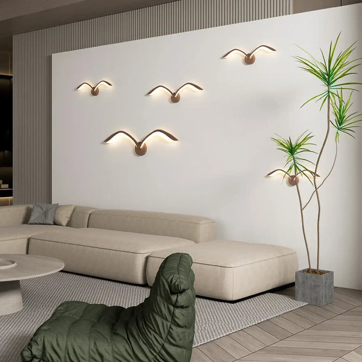 Applique murale design moderne en forme d’ailes élégant
