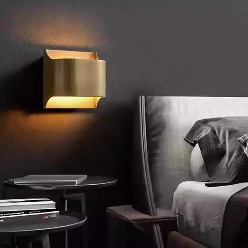 Applique murale design noir led éclairage ambiance