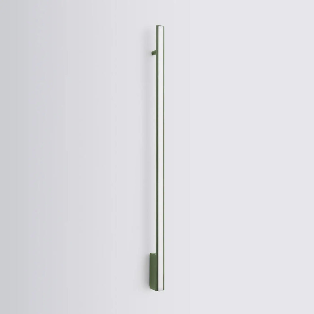 Applique murale lagom 120 3000k vert olive avec design minimaliste et excellente finition en acier inoxydable