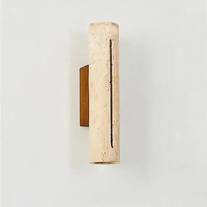 Applique murale design verticale en verre marbré et support doré

