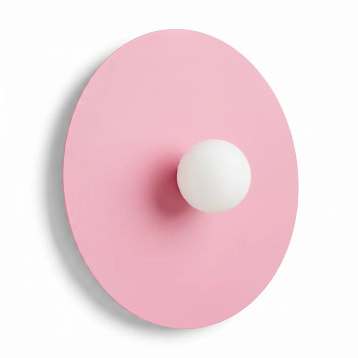Applique murale rose éteinte, vue rapprochée