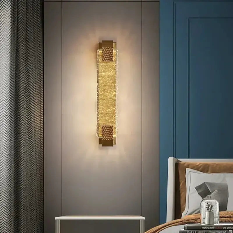 Applique murale doré de luxe au style art déco élégant