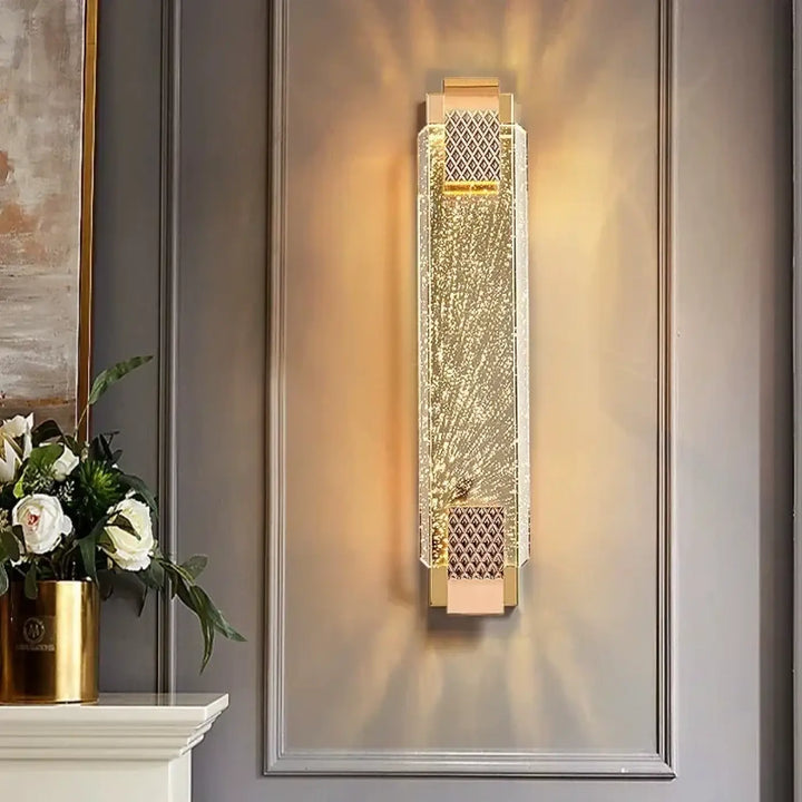 Applique murale doré de luxe au style art déco élégant