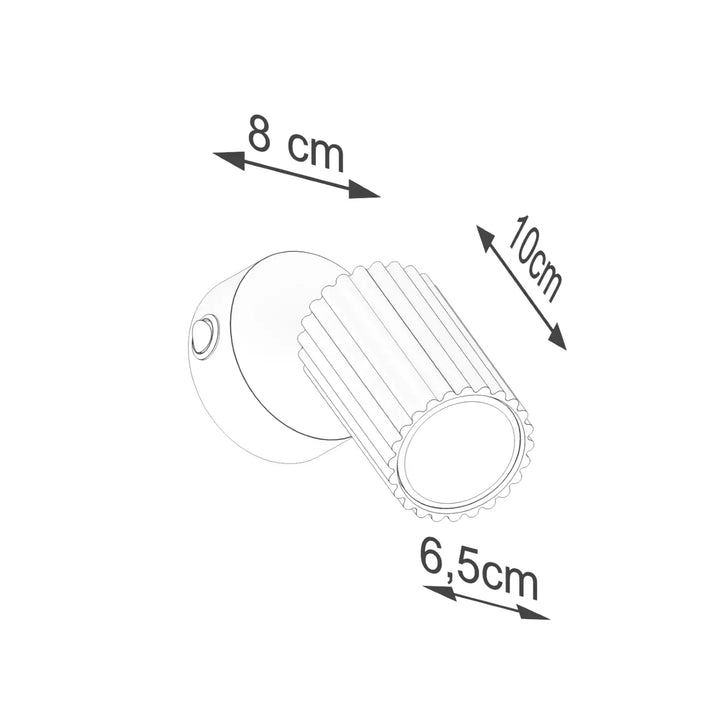Applique murale karbon or avec interrupteur design minimaliste et ampoules gu10 interchangeables