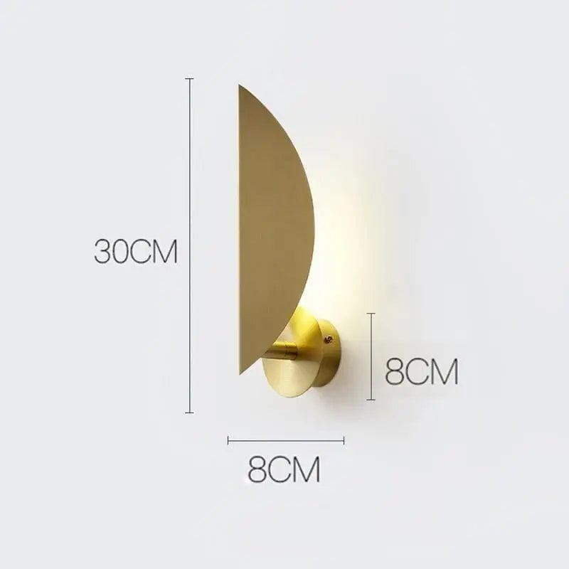 Applique Murale Dorée Avec Interrupteur Métal